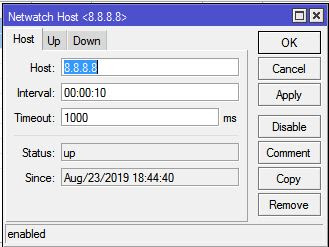 Membuat Tool Netwatch Mikrotik